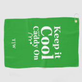 保クールとクラブ名のキャディ ゴルフタオル (横)