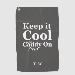 保クールとクラブ名のキャディ ゴルフタオル