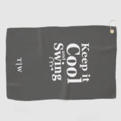 保クールとスイングゴルフテーマ ゴルフタオル (横)