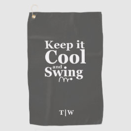 保クールとスイングゴルフテーマ ゴルフタオル