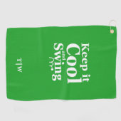 保クールとスイングゴルフテーマ ゴルフタオル (横)