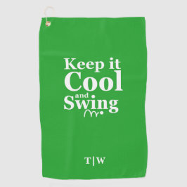 保クールとスイングゴルフテーマ ゴルフタオル