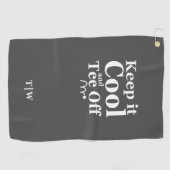 保クールイニシャル ゴルフタオル (横)