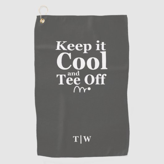 保クールイニシャル ゴルフタオル (正面)