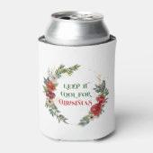 保クールクリスマスタイポグラフィリース 缶クーラー (缶正面)