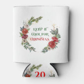 保クールクリスマスタイポグラフィリース 缶クーラー (正面)