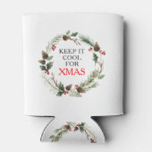 保クールクリスマス用のフローラリースフレーム 缶クーラー (裏面)