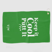 保クールItイニシャル ゴルフタオル (横)