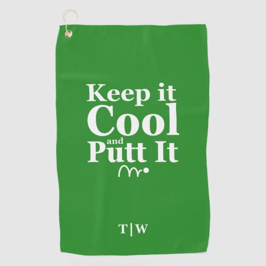 保クールItイニシャル ゴルフタオル (正面)
