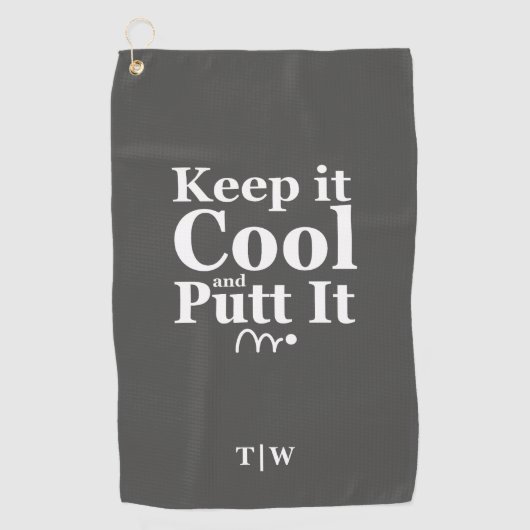 保クールItイニシャル ゴルフタオル (正面)