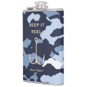保クールITリール魚釣り父の日の迷彩柄 フラスク (左)