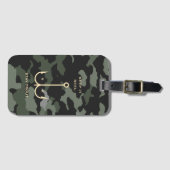 保クールITリール魚釣り父の日の迷彩柄 ラゲッジタグ (正面横)