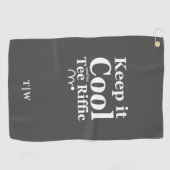 保クールIt And Be Tee Rifficイニシャル ゴルフタオル (横)