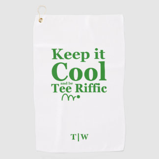 保クールIt And Be Tee Rifficイニシャル ゴルフタオル