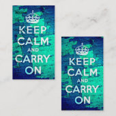 保グランジ穏やかな青絵を描 名刺 (正面/裏面)