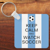 保サッカーのアルゼンチンブルーストライプ キーホルダー (正面)