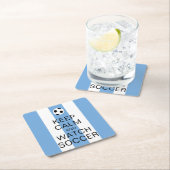 保サッカーのアルゼンチンブルーストライプ スクエアペーパーコースター (インサイチュ)