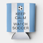 保サッカーのアルゼンチンブルーストライプ 缶クーラー (正面)