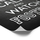 保サッカーのサインチョークプリント ポスター (角)