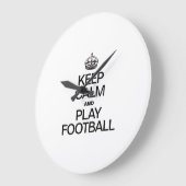 保サッカー遊選手 ラージ壁時計 (傾斜)