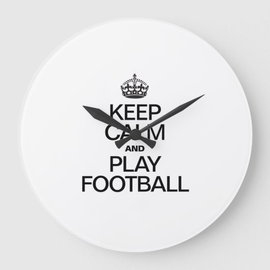 保サッカー遊選手 ラージ壁時計 (正面)