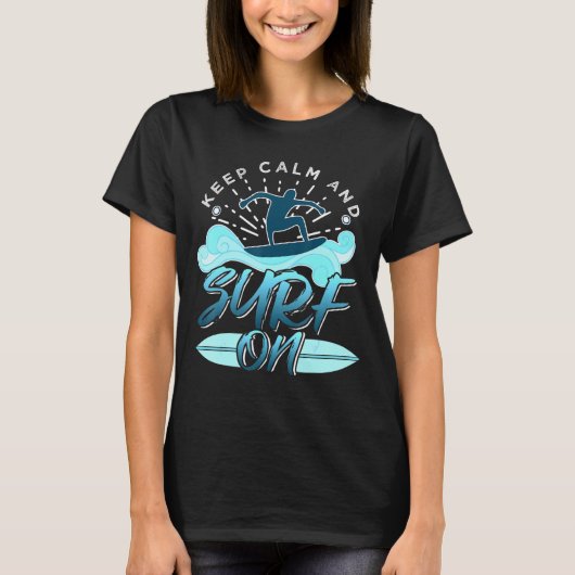 保サーファーで穏やかに Tシャツ (正面)