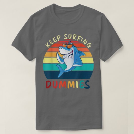 保サーフィンサメおもしろいギフト男性女性キ Tシャツ (デザイン正面)
