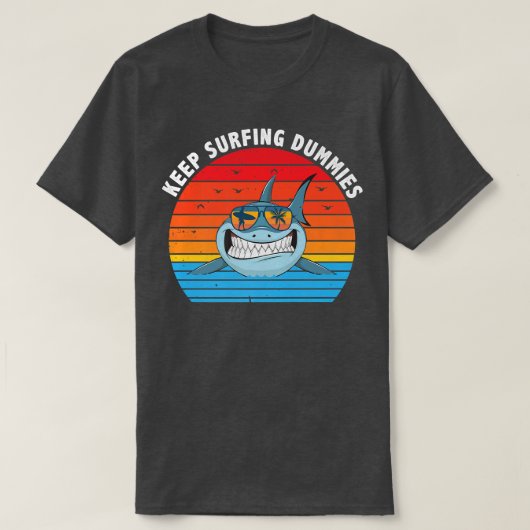 保サーフィンダミージュシャークおもしろいギフト男性の女性Sh Tシャツ (デザイン正面)
