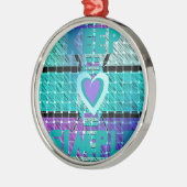 保シンプルの メタルオーナメント (左)