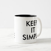 保シンプルの |ユーモアおもしろいのジョークのスローガン ツートーンマグカップ (正面右)