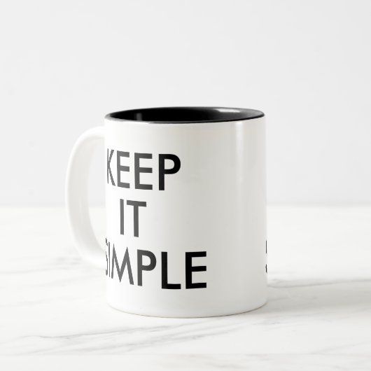 保シンプルの |ユーモアおもしろいのジョークのスローガン ツートーンマグカップ (正面左)
