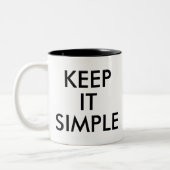 保シンプルの |ユーモアおもしろいのジョークのスローガン ツートーンマグカップ (左)