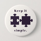 保シンプルの 缶バッジ (正面)