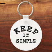 保シンプルタイポグラフィ キーホルダー (正面)