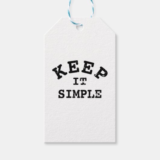 保シンプルタイポグラフィ ギフトタグ (正面)