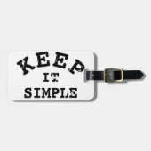 保シンプルタイポグラフィ ラゲッジタグ (正面横)