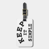 保シンプルタイポグラフィ ラゲッジタグ (正面縦)