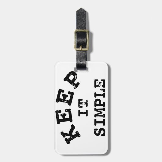 保シンプルタイポグラフィ ラゲッジタグ (正面縦)