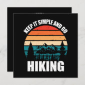 保シンプルハイキング 招待状 (正面/裏面)