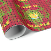 保シンプルプリント：金はっきりした金赤織フローラ ラッピングペーパー (ロールコーナー)