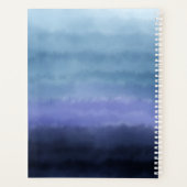 保シンプルモダン引用文ブルーパープルウォーター プランナー手帳 (裏面)