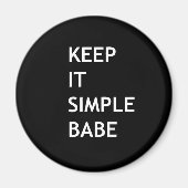 保シンプル女 マグネット (正面)