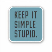 保シンプル愚か シール (正面)