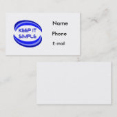 保シンプル 名刺 (正面/裏面)