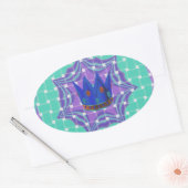 保シンプルItの王室のClarity Pattern Art 楕円形シール (封筒)