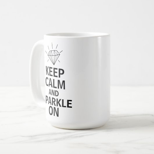 保ジュエリーの宝石愛おもしろい好者に落ち着いて輝く コーヒーマグカップ (正面左)