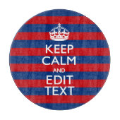 保スタイリッシュCALMとテキストのストライプ カッティングボード (正面)