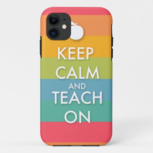 保ストライプ静まり – 教えカラフル Case-Mate iPhoneケース (裏面)
