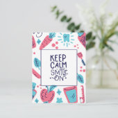 保スマイル |かわいいフレーズ ポストカード (スタンド正面)