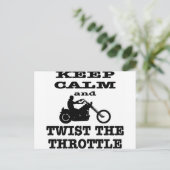 保スロットルバイクもしくは自転車に乗る人 ポストカード (スタンド正面)